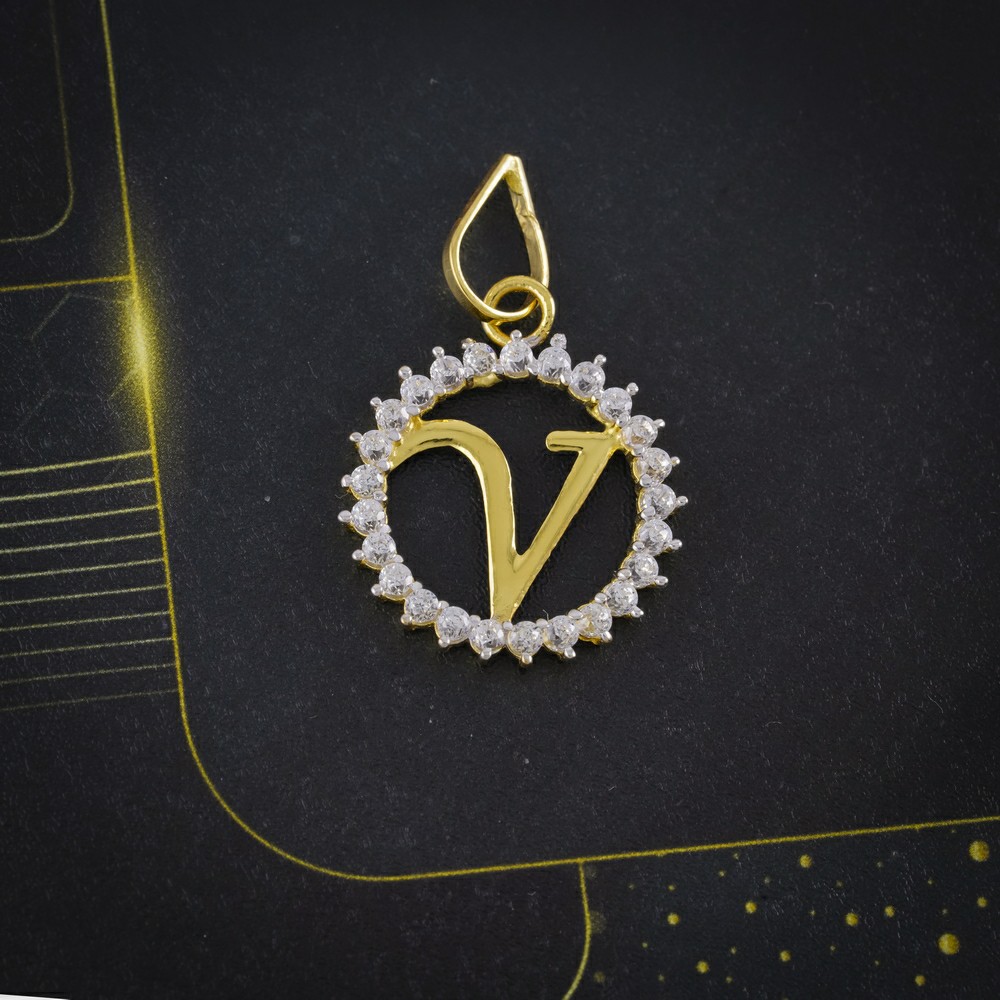 cz letter pendant