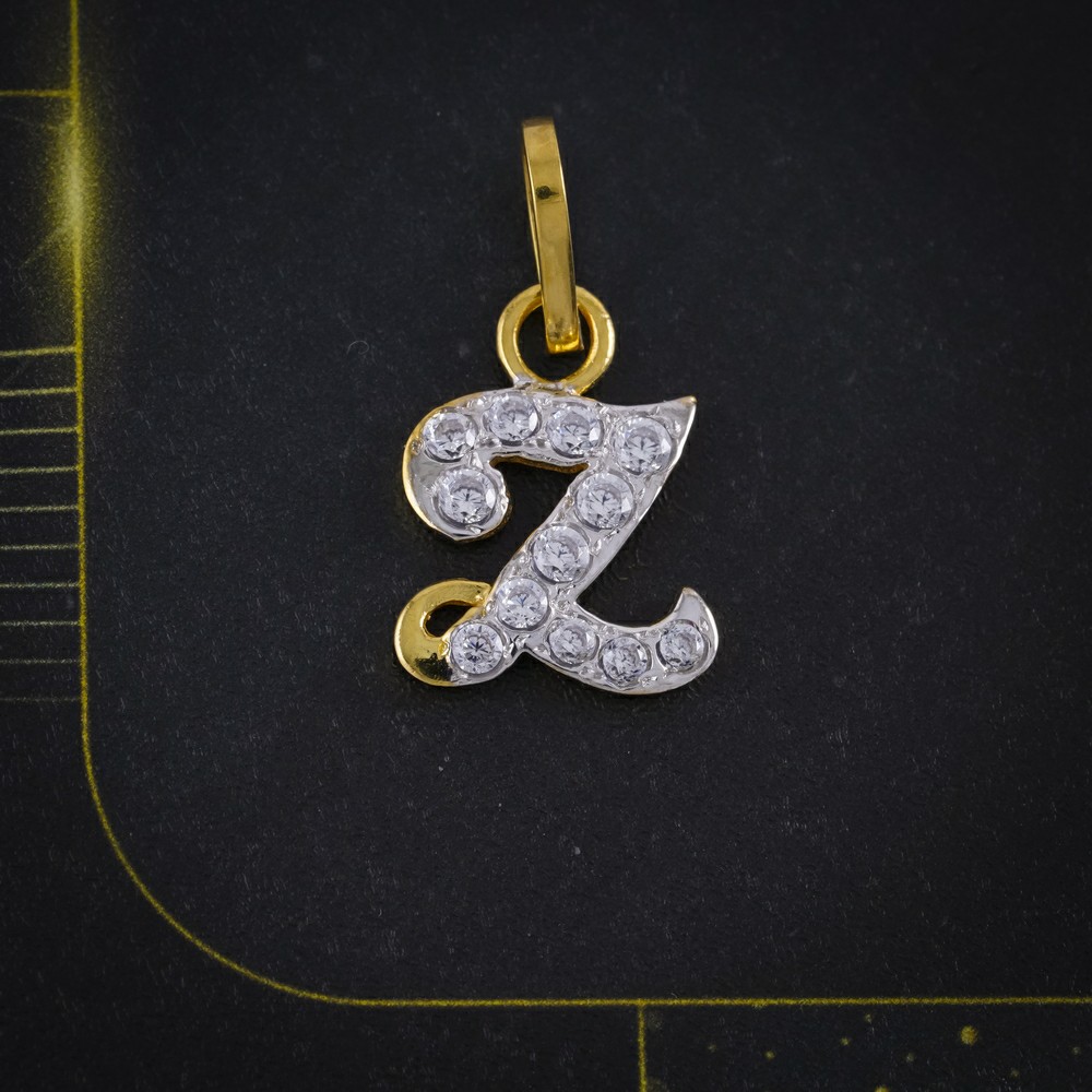 cz letter pendant