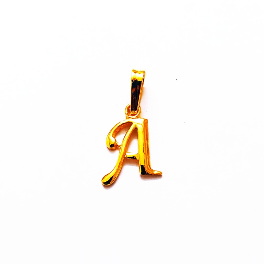 Plain casting letter pendant