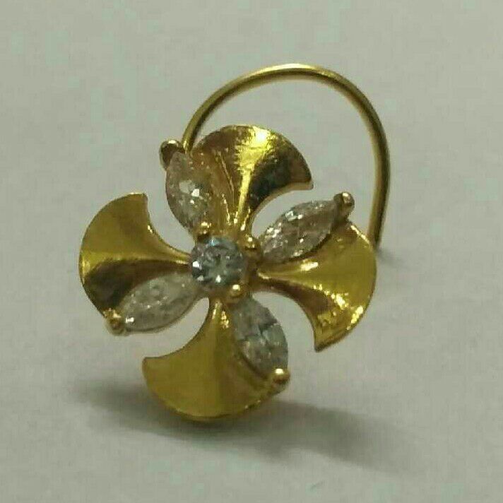 Gold Diamond Antique NosePin For Women
