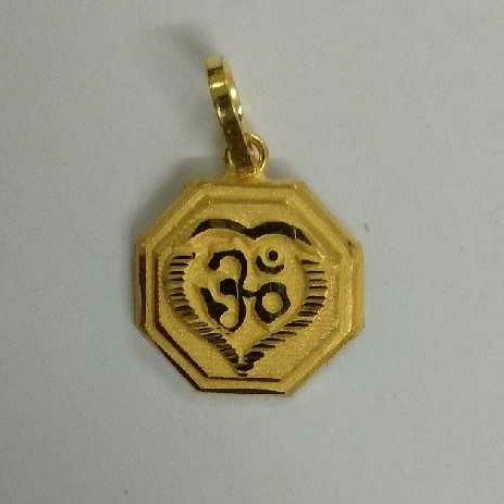 18K / 750 Gold Light Weight Om Attractive Pendant