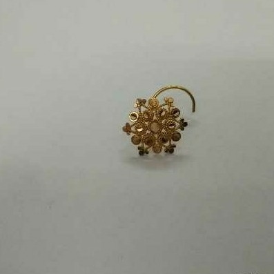 Fancy Handmade Gold Nosepin Yellow