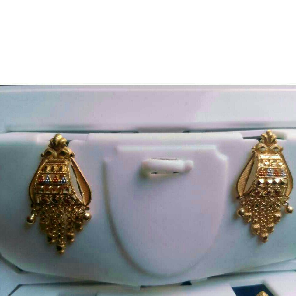 18K Yellow Gold Ladies Kalkati Earrings