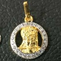 18KT Gold Ladies AD Casting Fancy Pendant