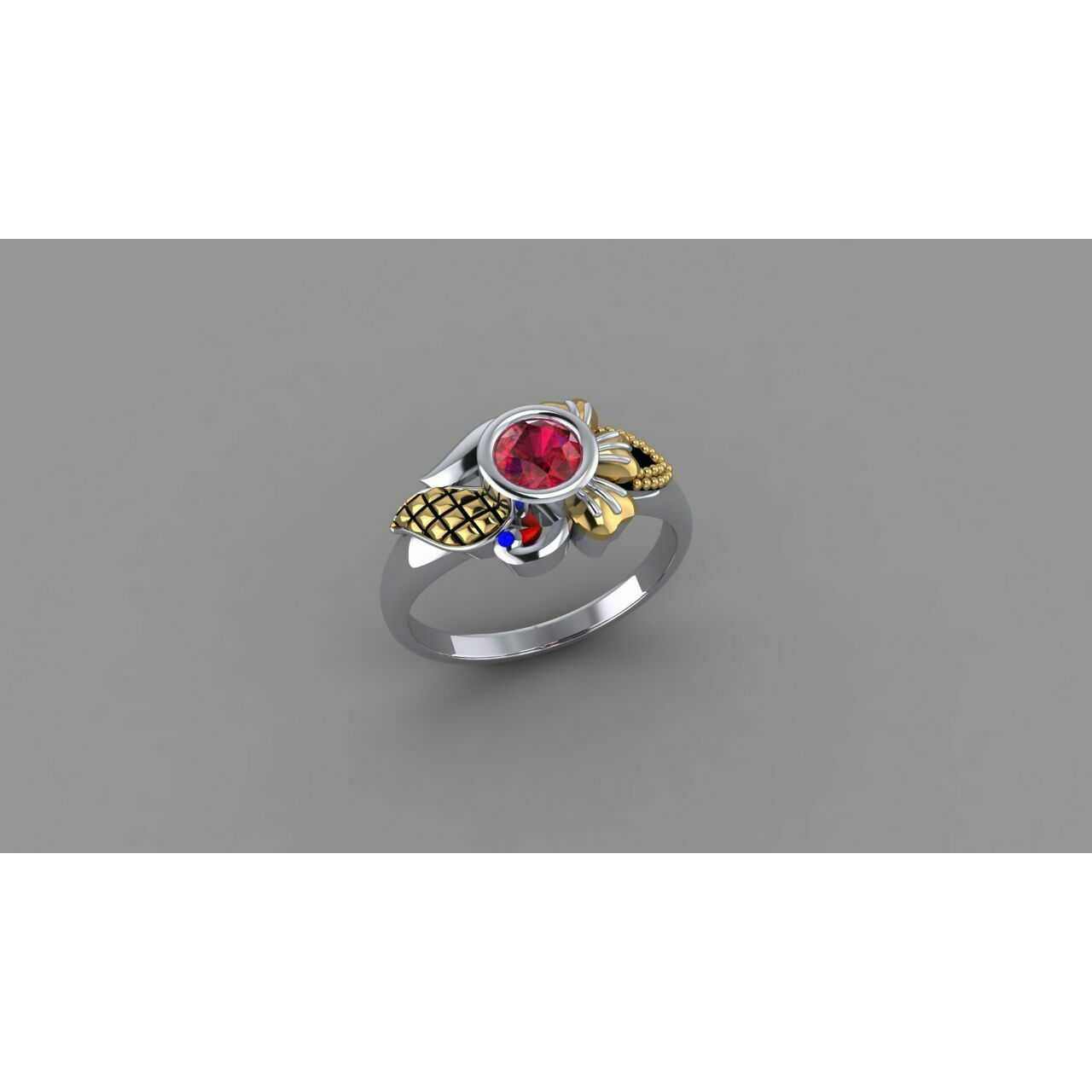 Silver Single A.D Stone Attractive Indian Ladies Ring