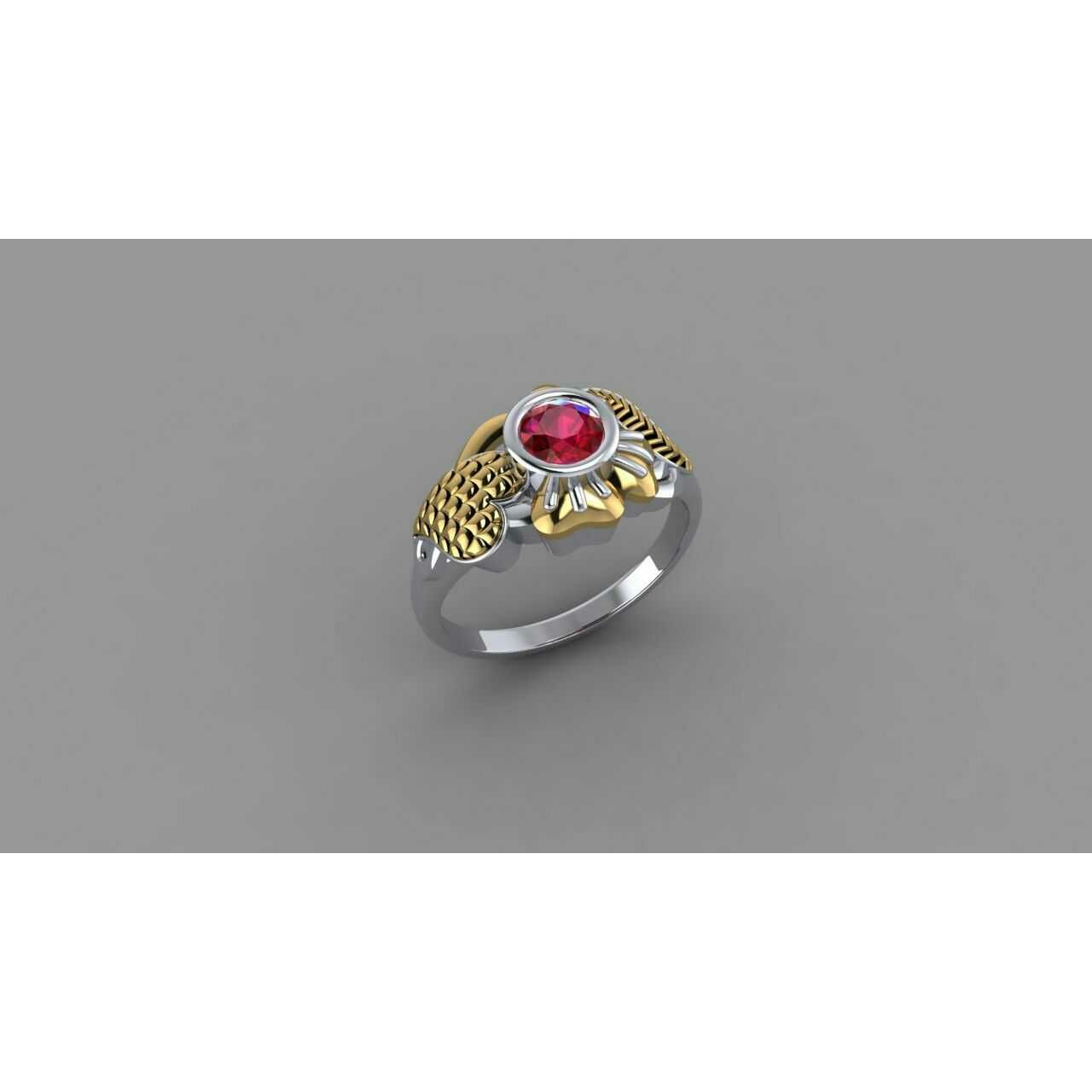 14K / 585 Silver Indian Single A.D Stone Attractive Ladies Ring
