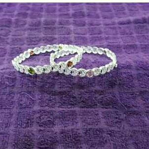 Silver Ladies Indian Fancy Bangles