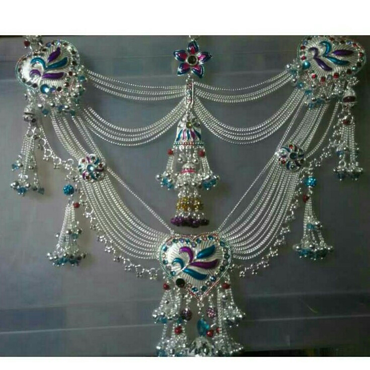 Silver Ladies Indian Fancy Kandora White