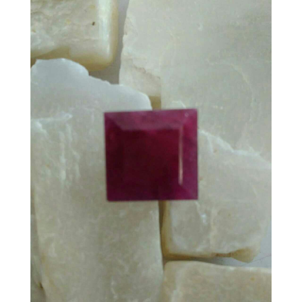 8.50ct square red ruby-manek