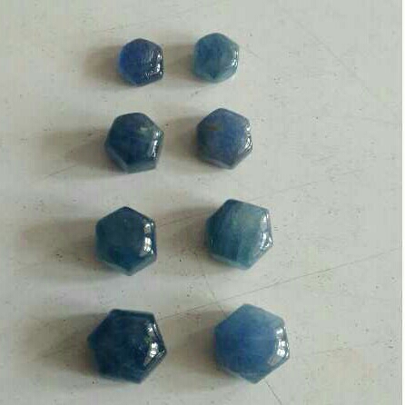 33.80ct hexagonal blue sapphire neelam