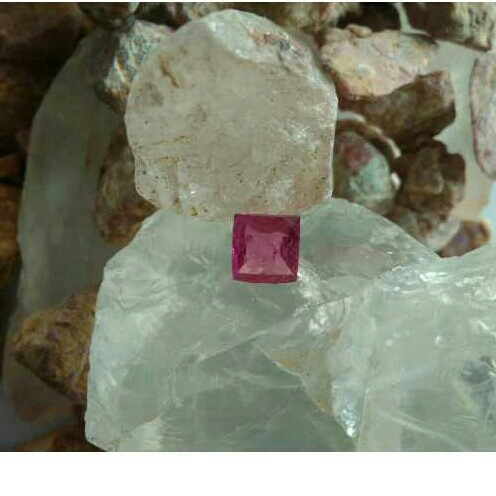 3.60ct square pink tourmaline