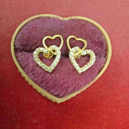 22K / 916 Gold Ladies Heart Diamond Baby Tops