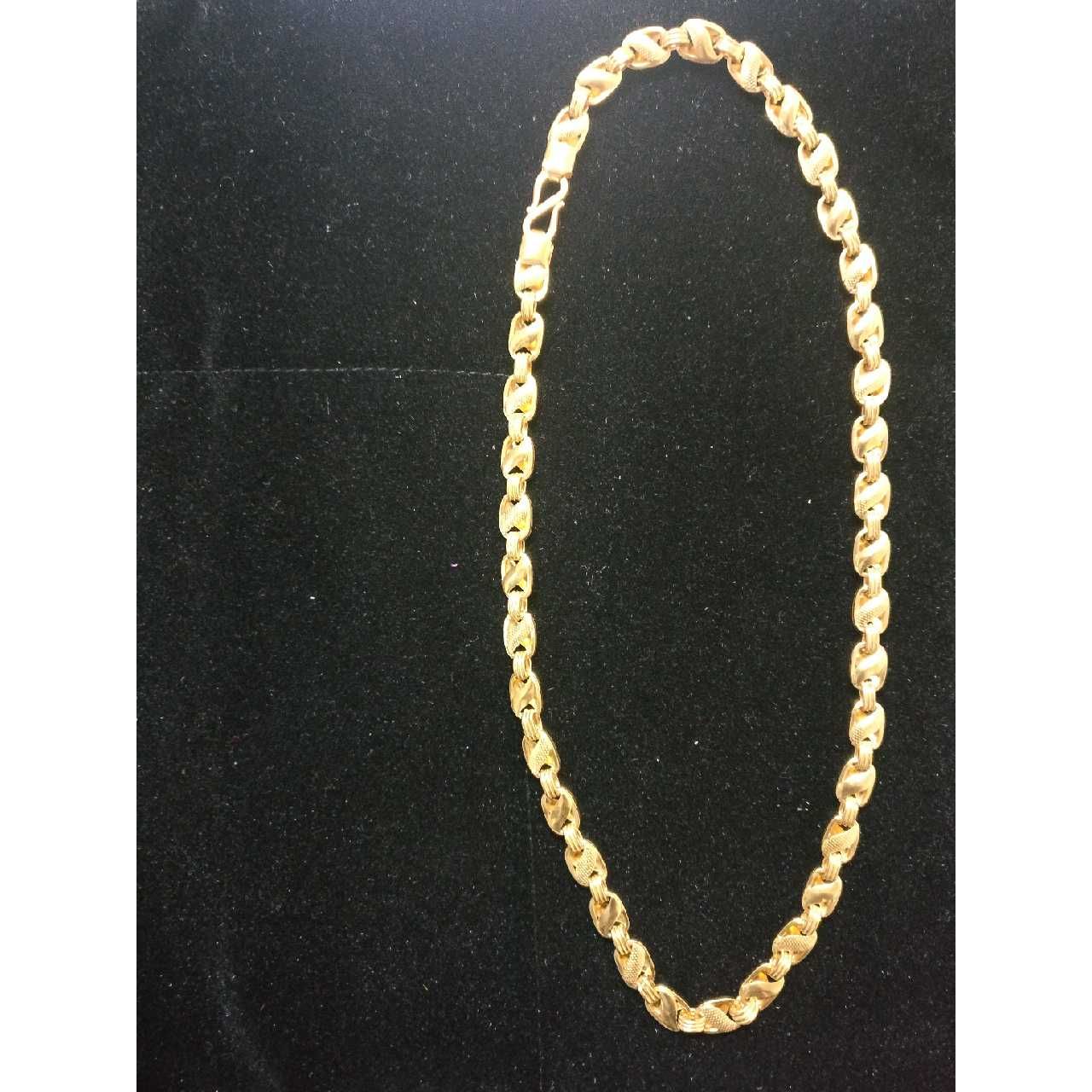 916 Gold Gents Indo Italian Vertical Modern Hollow Chain