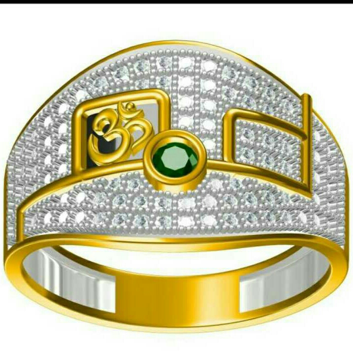 22KT Gold Gents Attractive Diamond Ring