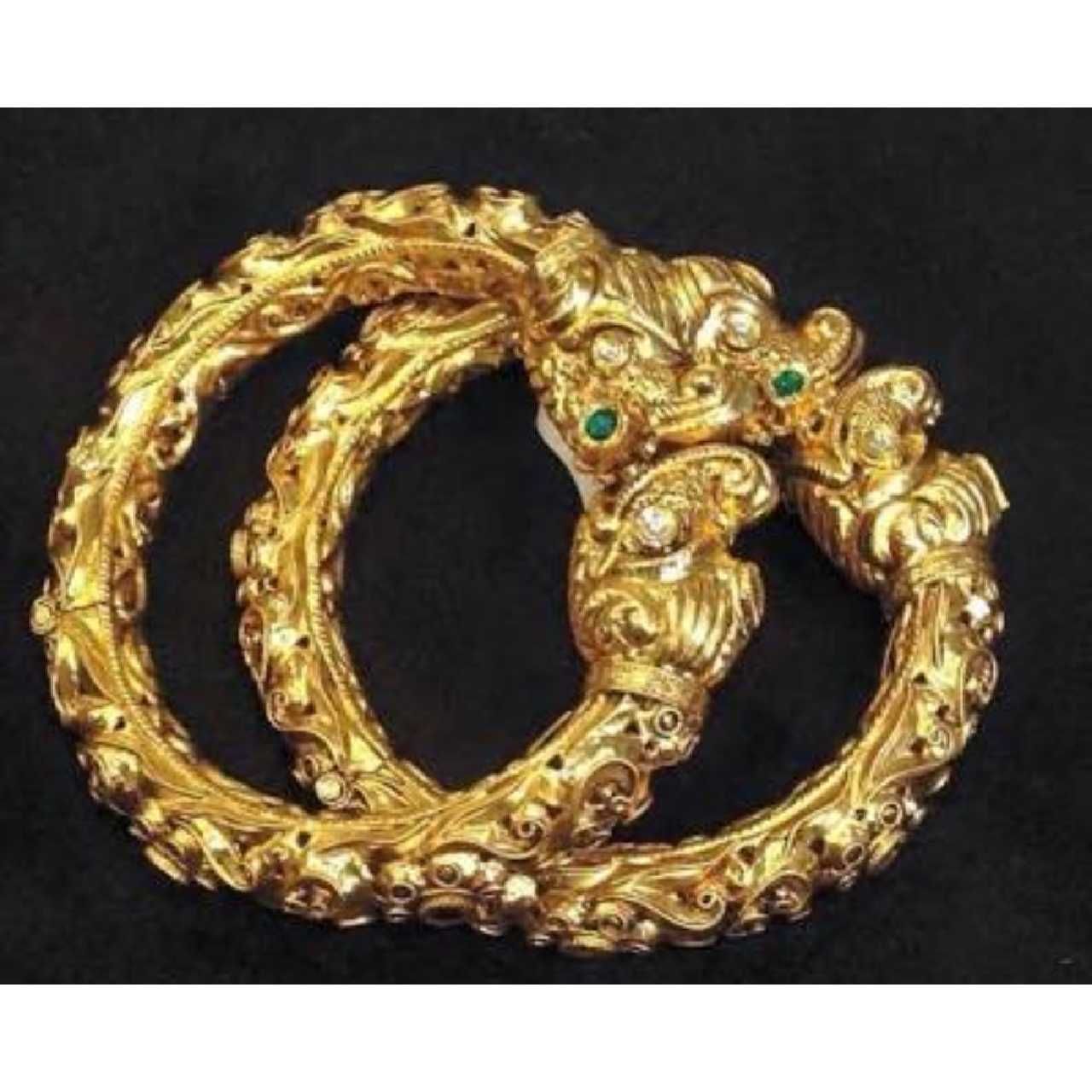 Gold Bangles Nakshi Work