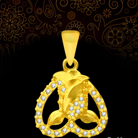 22KT Gold Ladies Indian Fancy Pendant