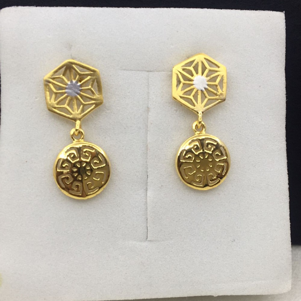 18k Yellow Gold Classic Plain Earrings