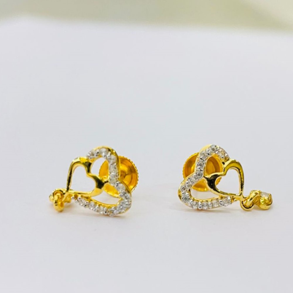 Yellow Gold Handmade Fancy Earrings