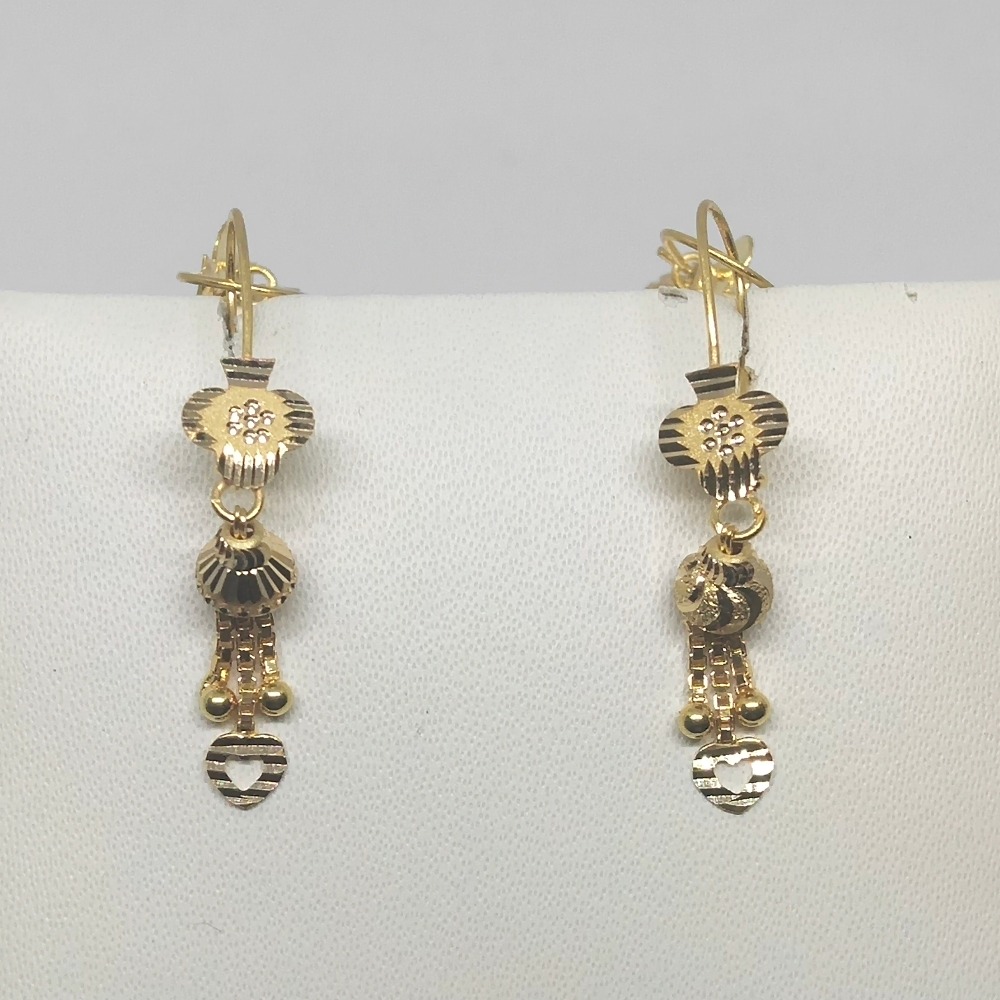 18KT gold fancy latkan earring dj-e019