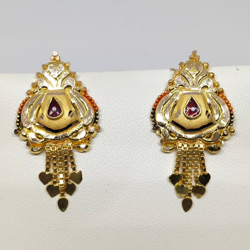 18KT gold attractive earring for women dj-e018