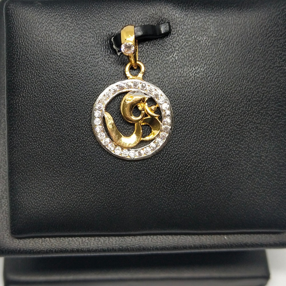 18KT gold cz fancy pendant dj-p004