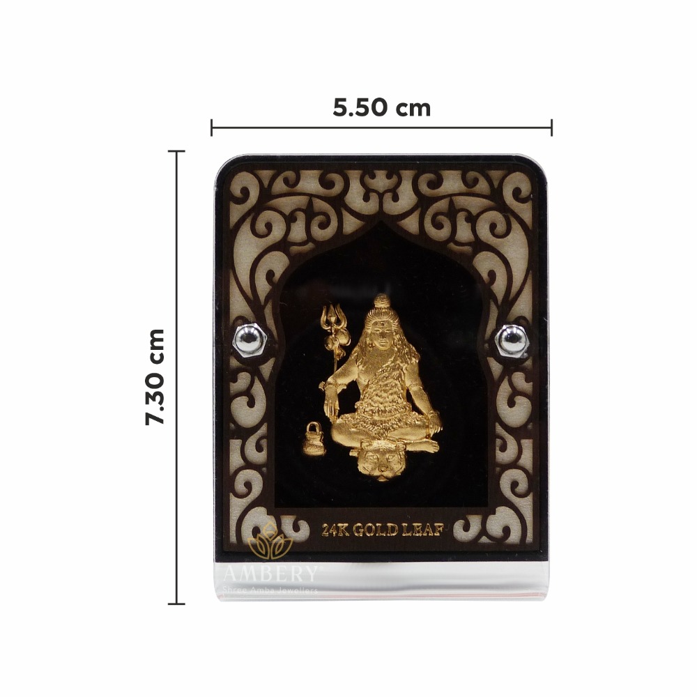 Mahadev 24k gold foil frame