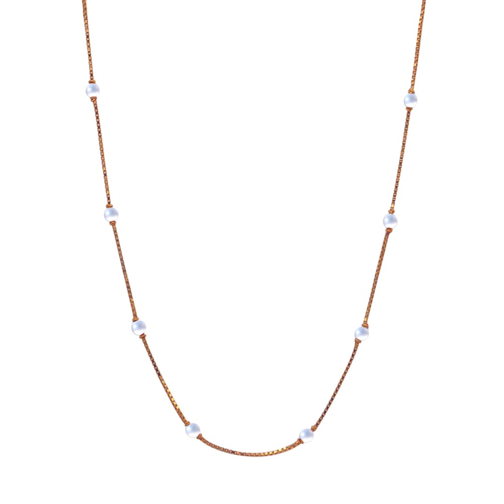 Little  pearl 22k Gold chain