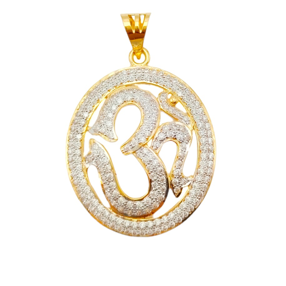 22k 916 Om Gold Pendant