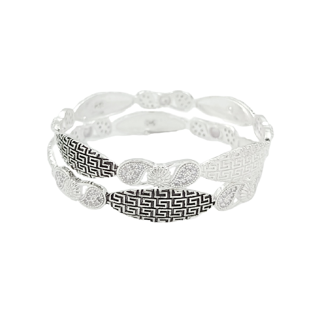 Oxo & White 925 Silver Bangle