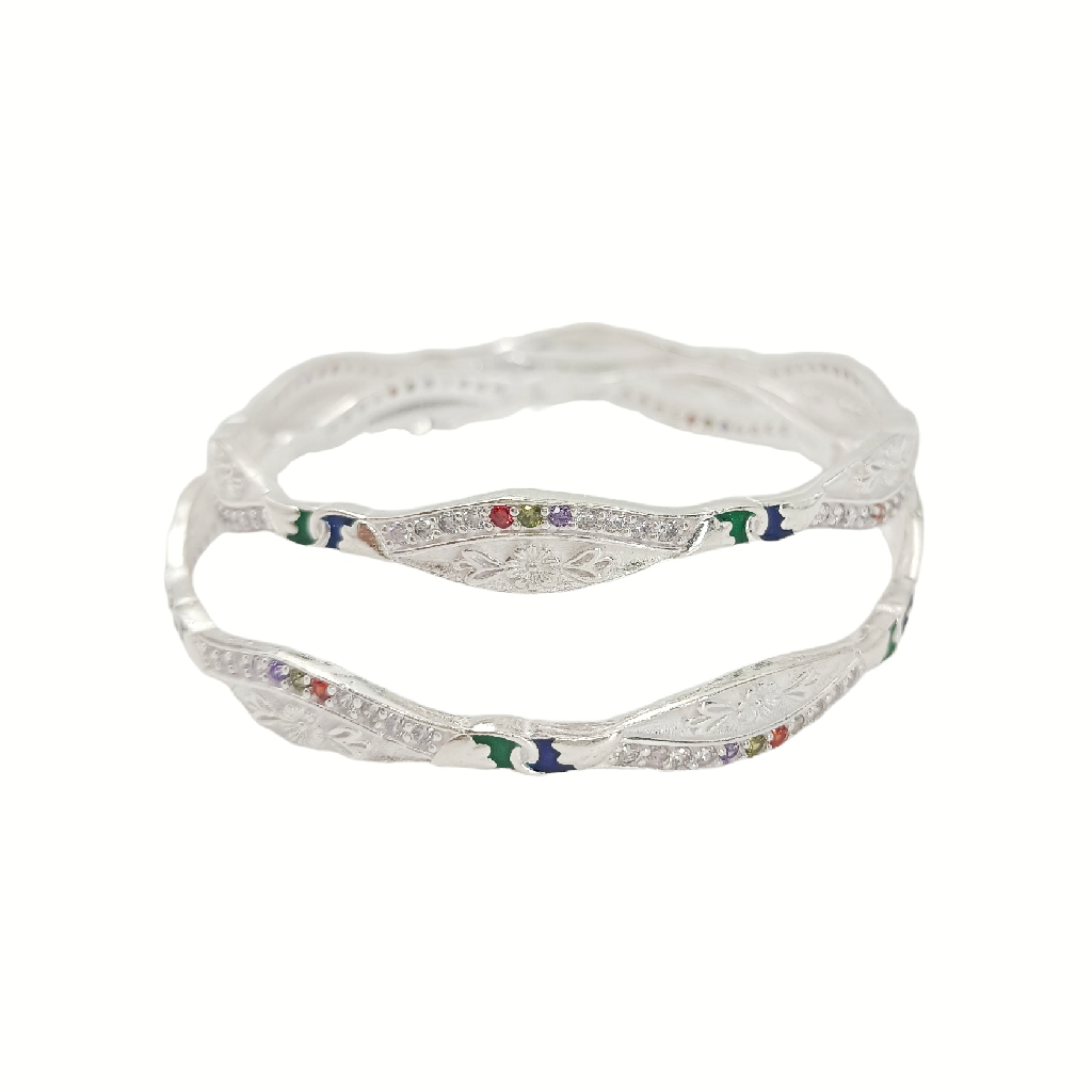 Tiny Flower 925 Silver Bangle
