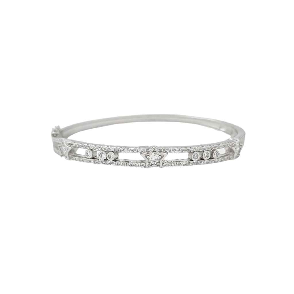Moving Diamond Star 925 Silver Bracelet
