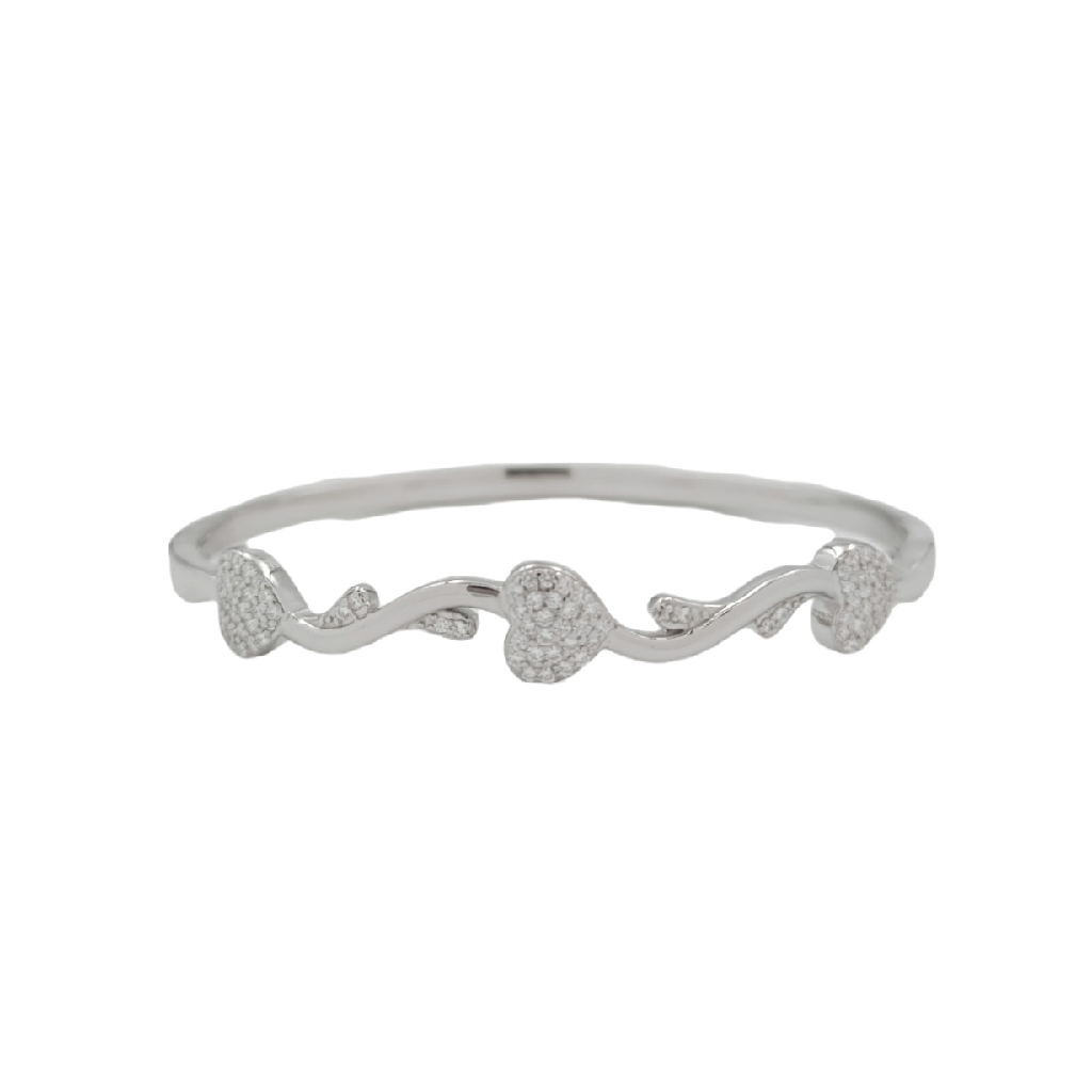 Tri Heart 925 Silver Bracelet