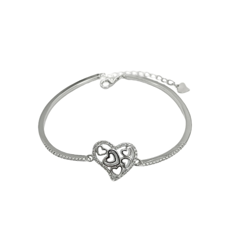 Hearts Inside 925 Silver Bracelet