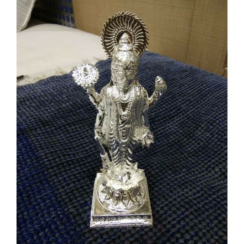 Lord Vishnu Silver Statue