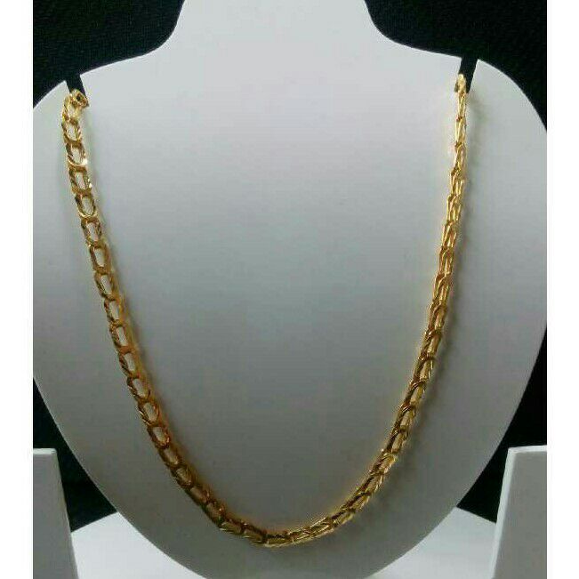 22K/916 Gold Handmade Machine Cut Chain