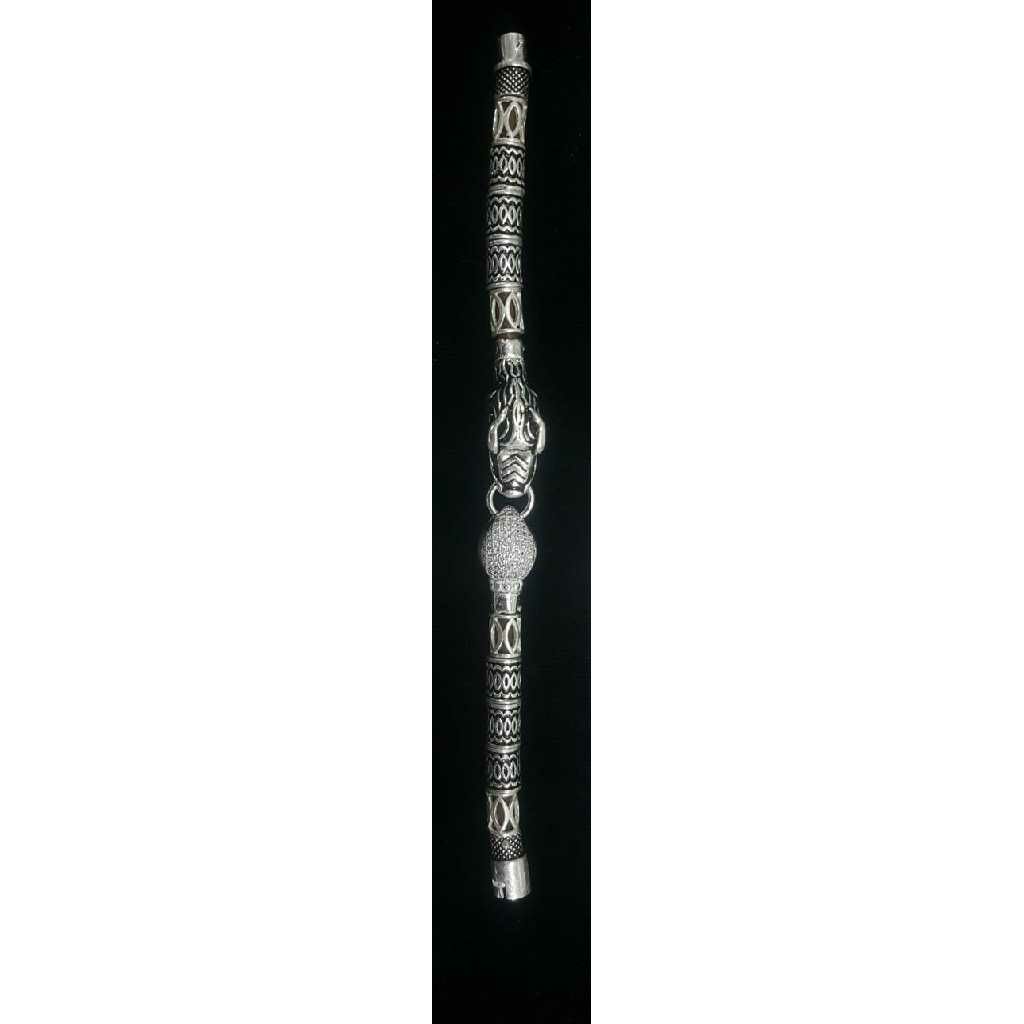 Silver  Unique Leather Bracelet