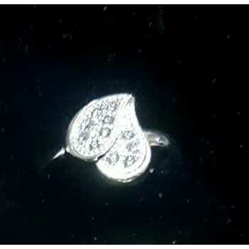 Silver  Unique Casting Leaf Ring