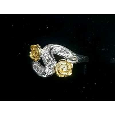 Silver Casting Indian Rose Bridal Ring