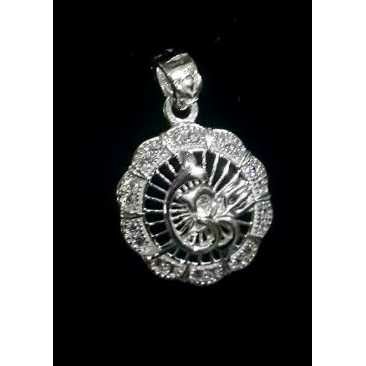 925 Silver Micro Casting Om Shiny Pendant