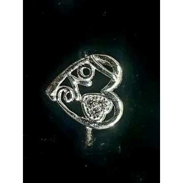 Heart Silver Ladies Vaccum Casting Ring