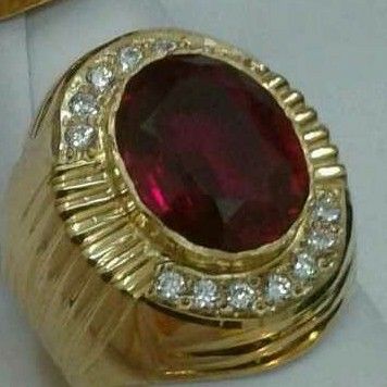 22K / 916 Gold Ladies Indian Gents Stone Ring