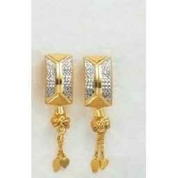 916 Indian Gold Ladies Earrings