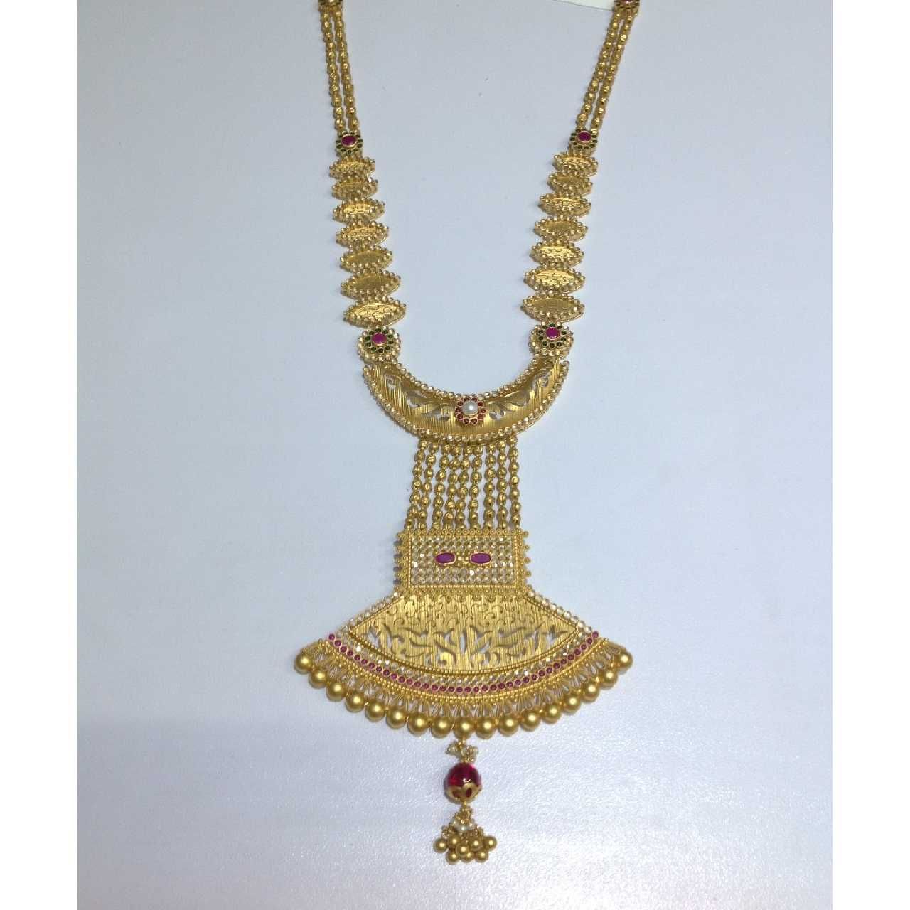 22KT Yellow Gold Ladies Antique Vertical Necklace