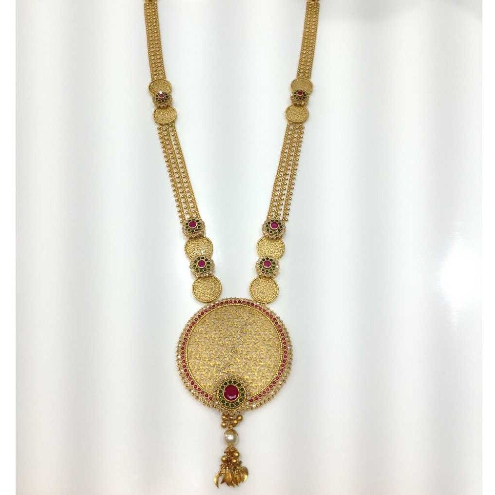 22KT Yellow Gold Ladies Antique Special Vertical Necklace
