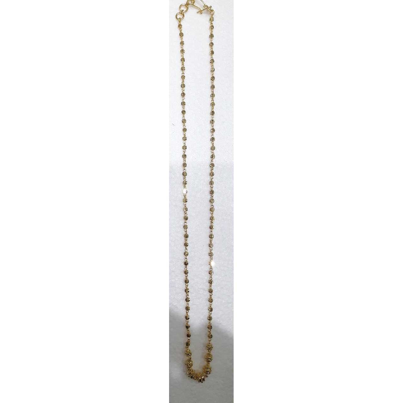 22KT Gold Vertical Long And Short Chain