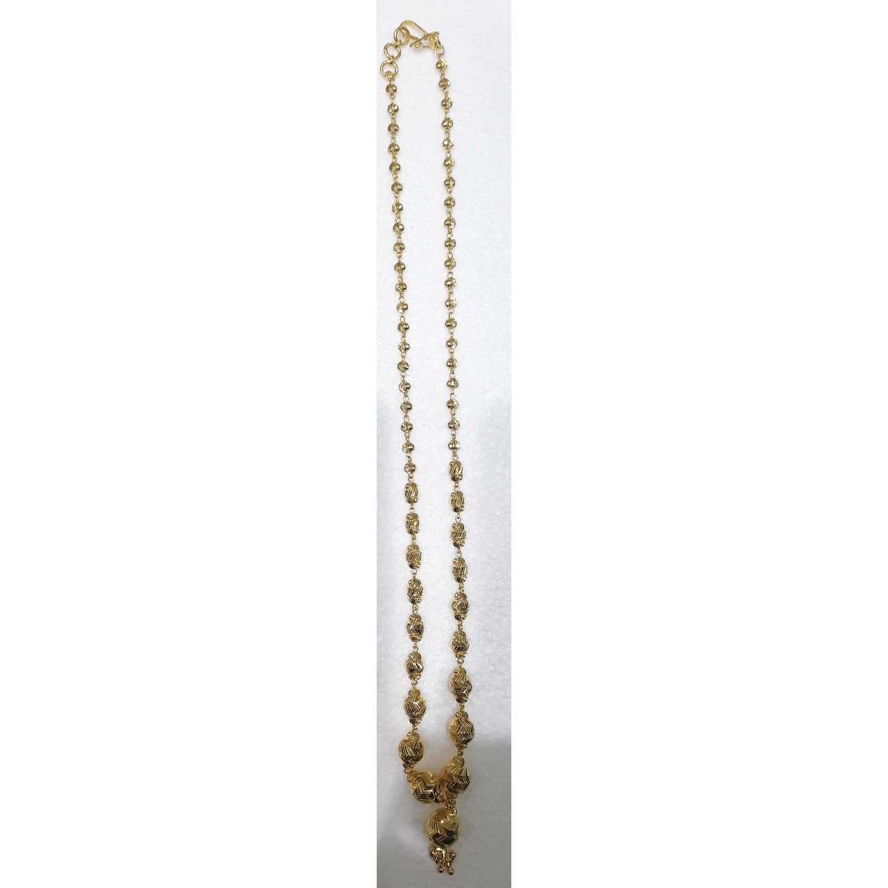 22KT Gold Vertical Long And Short Chain