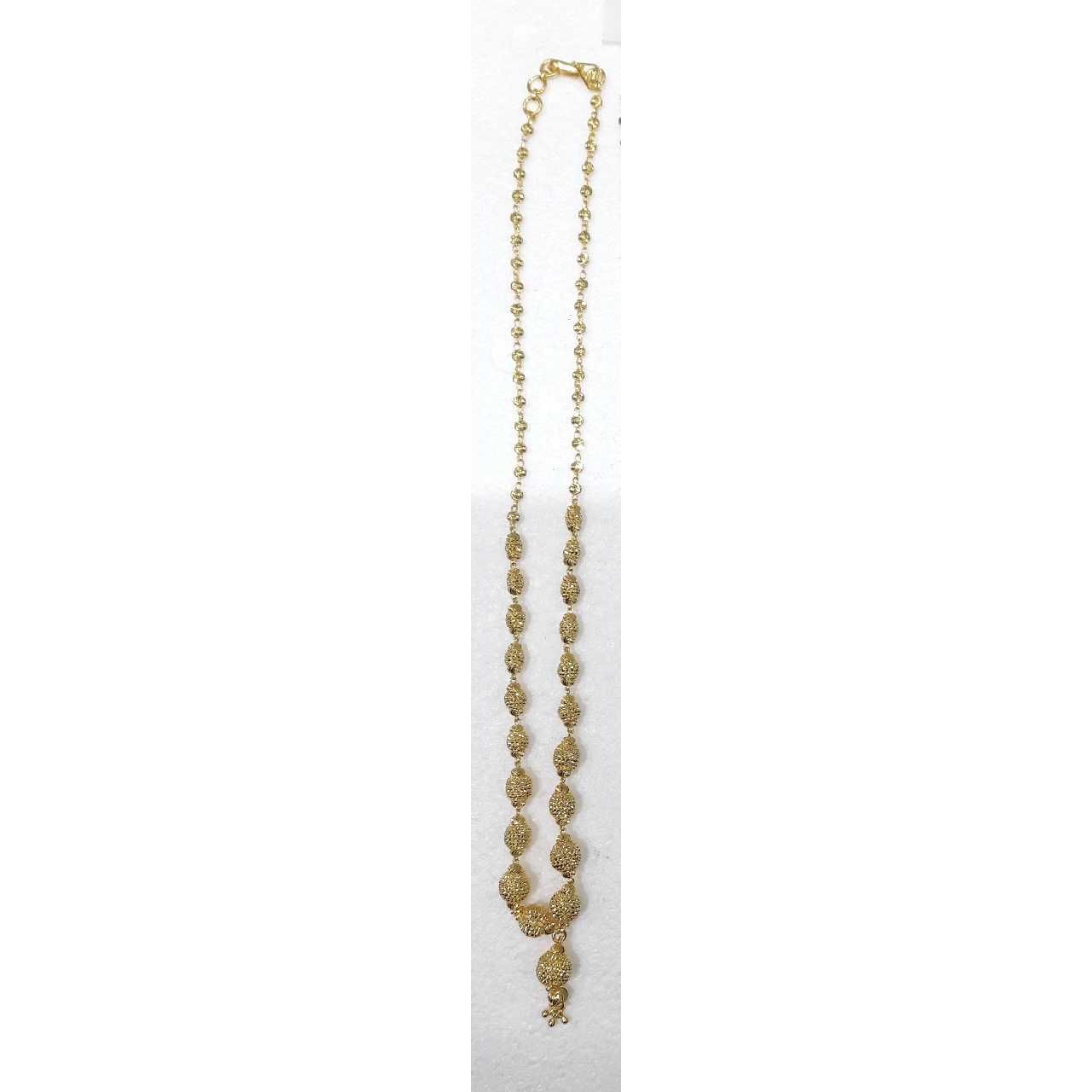 22KT Gold Vertical Long And Short Chain