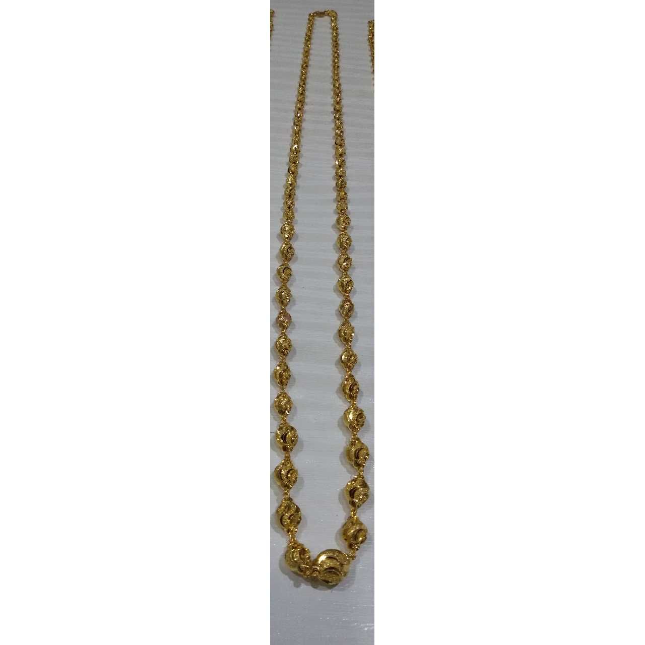 22KT Gold Vertical Long And Short Chain