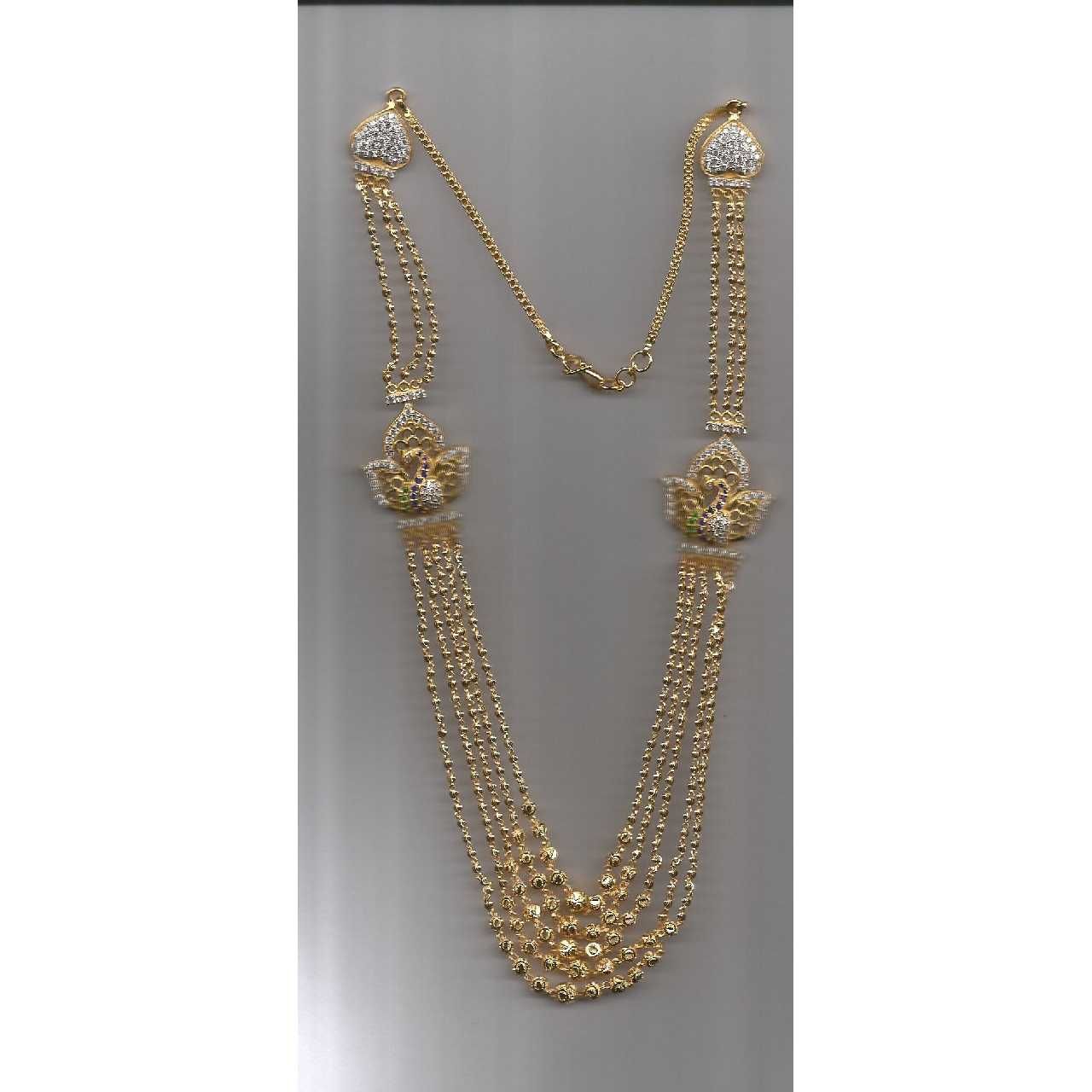 22KT Gold 2-8 Line Vertical Chain