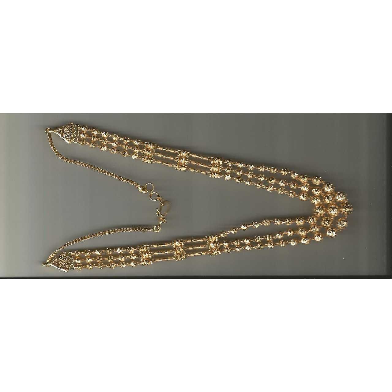 22KT Gold 2-8 Line Vertical Chain